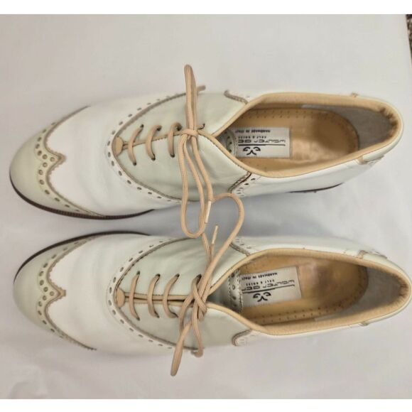 Womens 9 Vintage Walter Genuin Handmade Italian Leather Golf Shoes Brogue - Picture 1 of 9